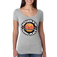 Saturn Is My Happy Place   Saturn Planet Space Lover T Shirt Women's Triblend Scoop T-shirt | Artistshot