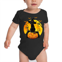 Halloween Costume Black Cat Pumpkin Spooky Season Baby Bodysuit | Artistshot