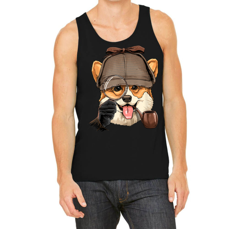 Detective Pembroke Welsh Corgi Spy Investigator Dog Lover Tank Top by Complete | Artistshot