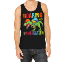 Roaring Into Kindergarten Dinosaur Back To School Boys Tank Top | Artistshot