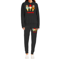 Womens Scary Spooky Halloween Scream Design Hoodie & Jogger Set | Artistshot