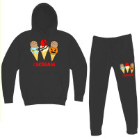 Womens Scary Spooky Halloween Scream Design Hoodie & Jogger Set | Artistshot