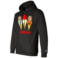 Womens Scary Spooky Halloween Scream Design Champion Hoodie | Artistshot