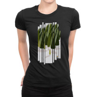 Boy Standing In Front Of Forrest T Shirt Ladies Fitted T-shirt | Artistshot