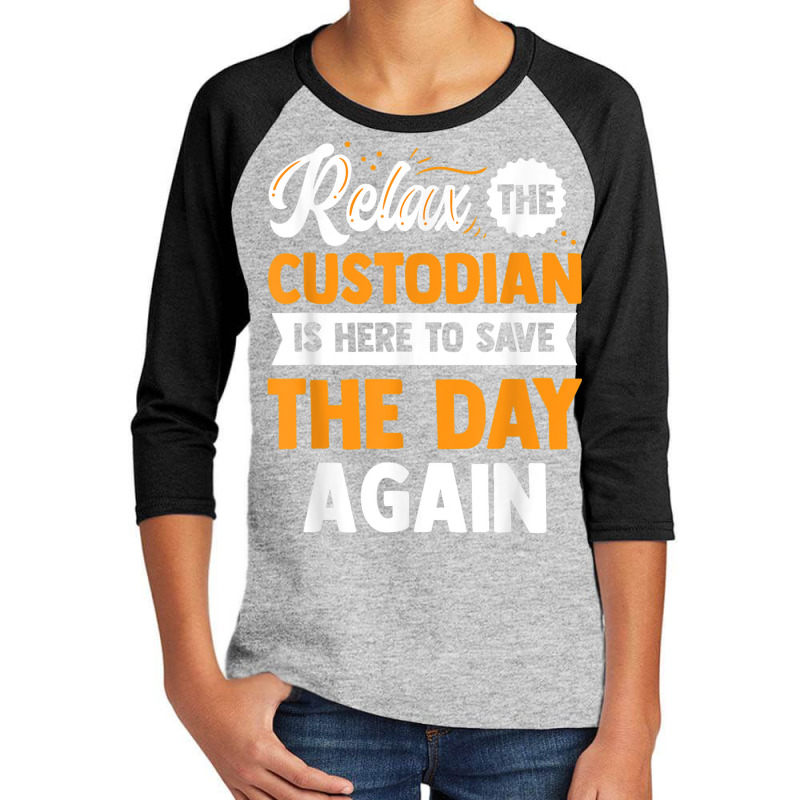 Custodian Custodial Technician Facility Service Youth 3/4 Sleeve by Deluxe | Artistshot