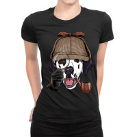 Detective Dalmatian Spy Investigator Carriage Dog Lover Ladies Fitted T-shirt | Artistshot