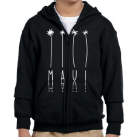 Palm Tree Vacation   Island Usa Maui Sweatshirt Youth Zipper Hoodie | Artistshot