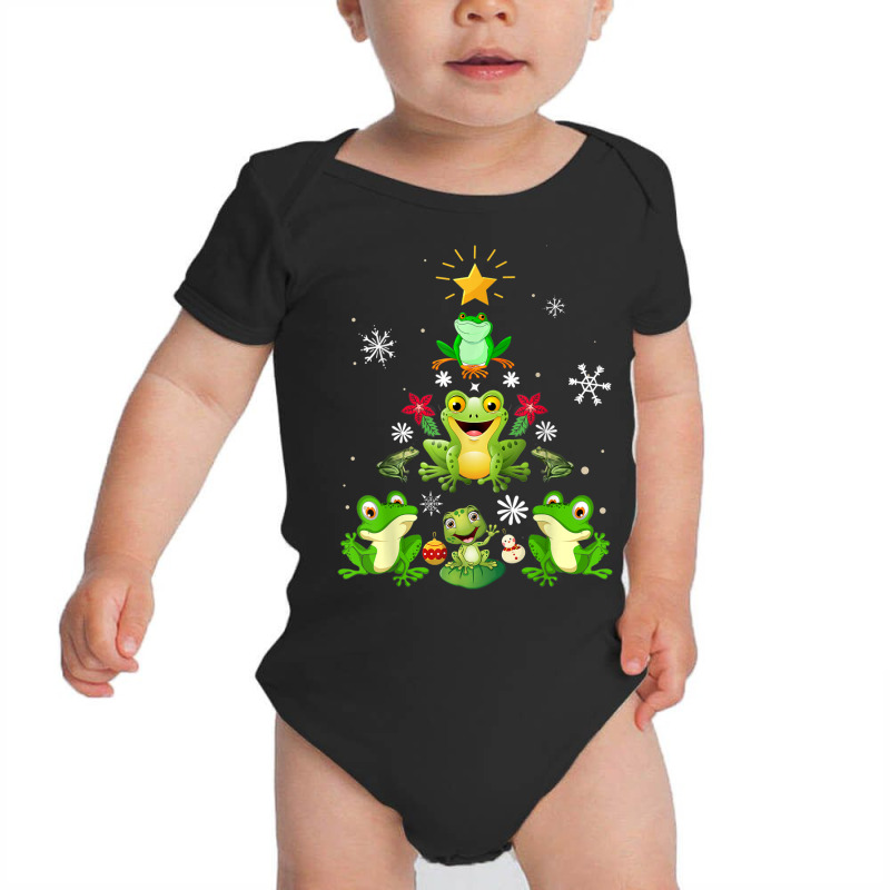 Cute Frog Christmas Tree Xmas Baby Bodysuit | Artistshot