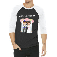 Jewish Wedding Just Married Chuppah Bride Groom 3/4 Sleeve Shirt | Artistshot