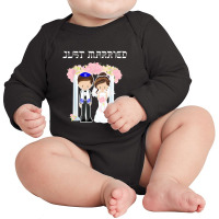 Jewish Wedding Just Married Chuppah Bride Groom Long Sleeve Baby Bodysuit | Artistshot