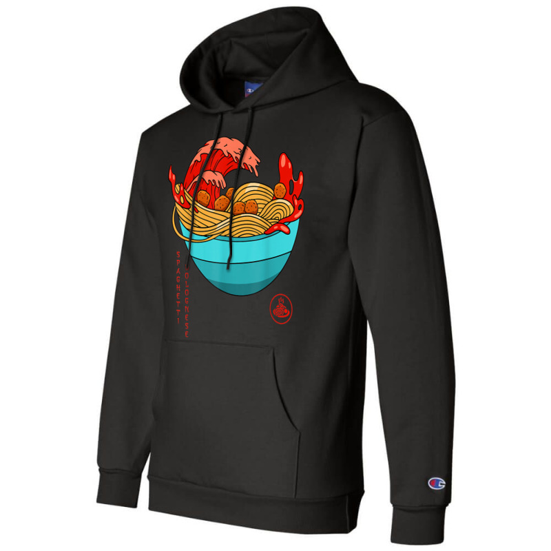 Spaghetti Bolognese   Italian Noodles   Japanese Ramen Style Champion Hoodie by Clinical | Artistshot