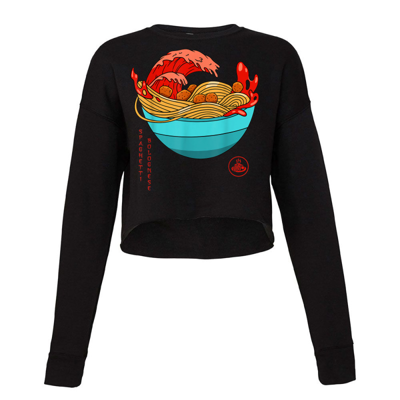 Spaghetti Bolognese   Italian Noodles   Japanese Ramen Style Cropped Sweater by Clinical | Artistshot