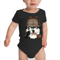 Detective Alaskan Malamute Spy Investigator Husky Dog Lover Baby Bodysuit | Artistshot