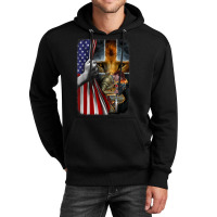 Woman Warrior Of Christian Jesus Lion American Cross Flag Unisex Hoodie | Artistshot