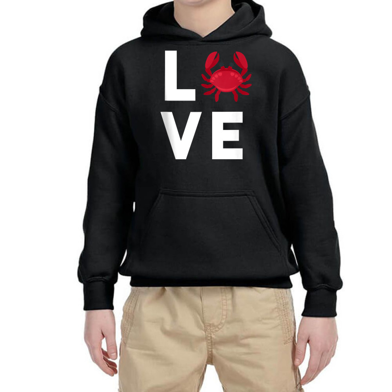 I Love Crabs Cute Crab Lover Crustacean Seafood Crab Tank Top Youth Hoodie | Artistshot