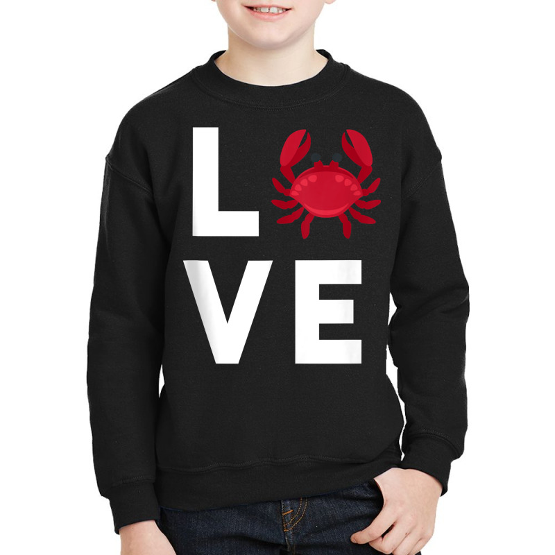 I Love Crabs Cute Crab Lover Crustacean Seafood Crab Tank Top Youth Sweatshirt | Artistshot