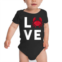 I Love Crabs Cute Crab Lover Crustacean Seafood Crab Tank Top Baby Bodysuit | Artistshot