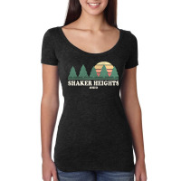 Shaker Heights Oh Vintage Throwback Tee Retro 70s Design Long Sleeve T Women's Triblend Scoop T-shirt | Artistshot