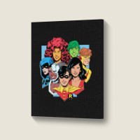 Original Dc Titans Portrait Canvas Print | Artistshot