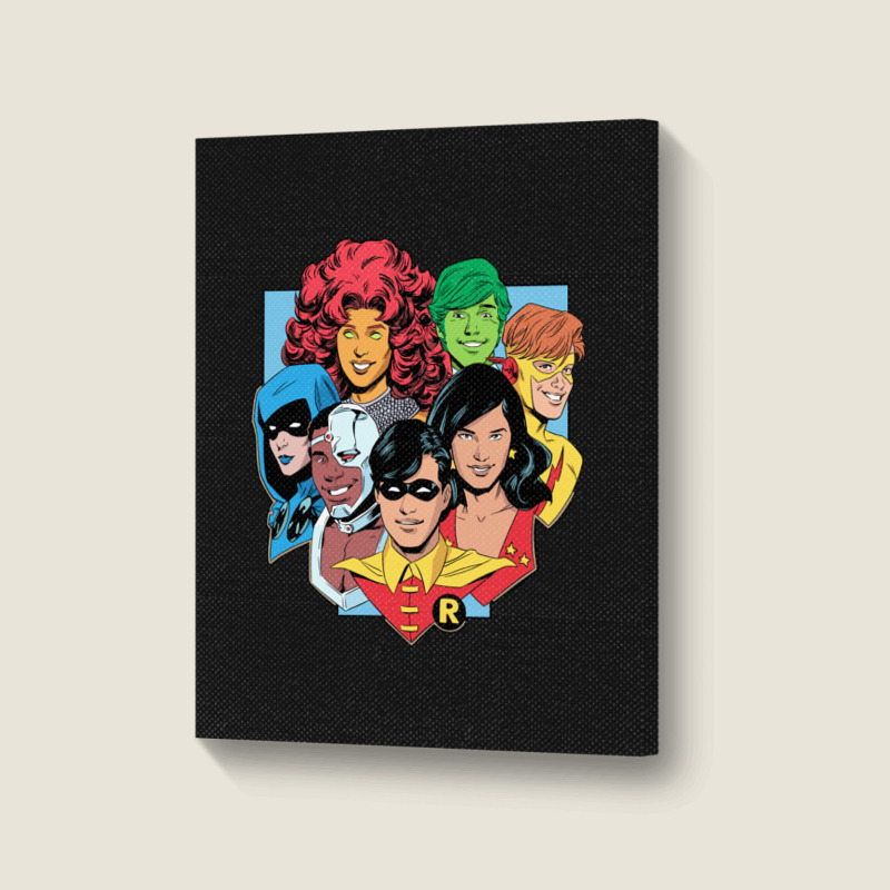 Original Dc Titans Portrait Canvas Print | Artistshot