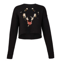 Dog Face In The Night Cropped Sweater | Artistshot