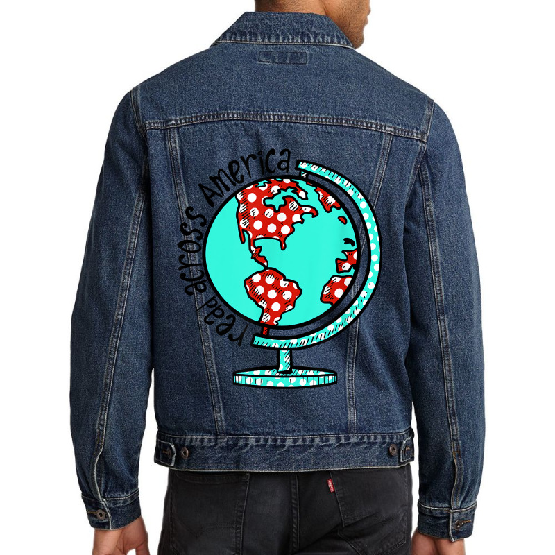 Reads Across That America Reading Lover Teacher Reader Men Denim Jacket | Artistshot