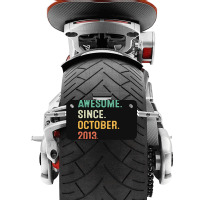 Awesome Since October 2013 9th Birthday Gifts 9 Year Old Boy Motorcycle License Plate | Artistshot