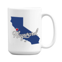 Hayward California Ca Map 15 Oz Coffee Mug | Artistshot