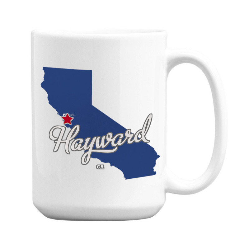 Hayward California Ca Map 15 Oz Coffee Mug | Artistshot