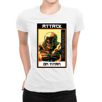 Armored Titan-1zl3q Ladies Fitted T-shirt | Artistshot