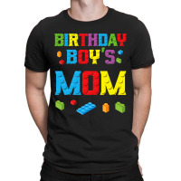 Master Builder Birthday Boy's Mom Building Bricks Blocks  Copy T-shirt | Artistshot