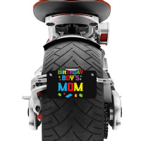 Master Builder Birthday Boy's Mom Building Bricks Blocks  Copy Motorcycle License Plate | Artistshot