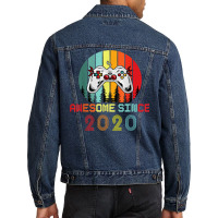 Awesome Since 2020 Birthday 2020 Vintage 2020 Year Men Denim Jacket | Artistshot