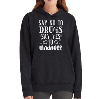 Say No To Yes To Kindness Red Ribbon Week Awareness Vintage Hoodie | Artistshot