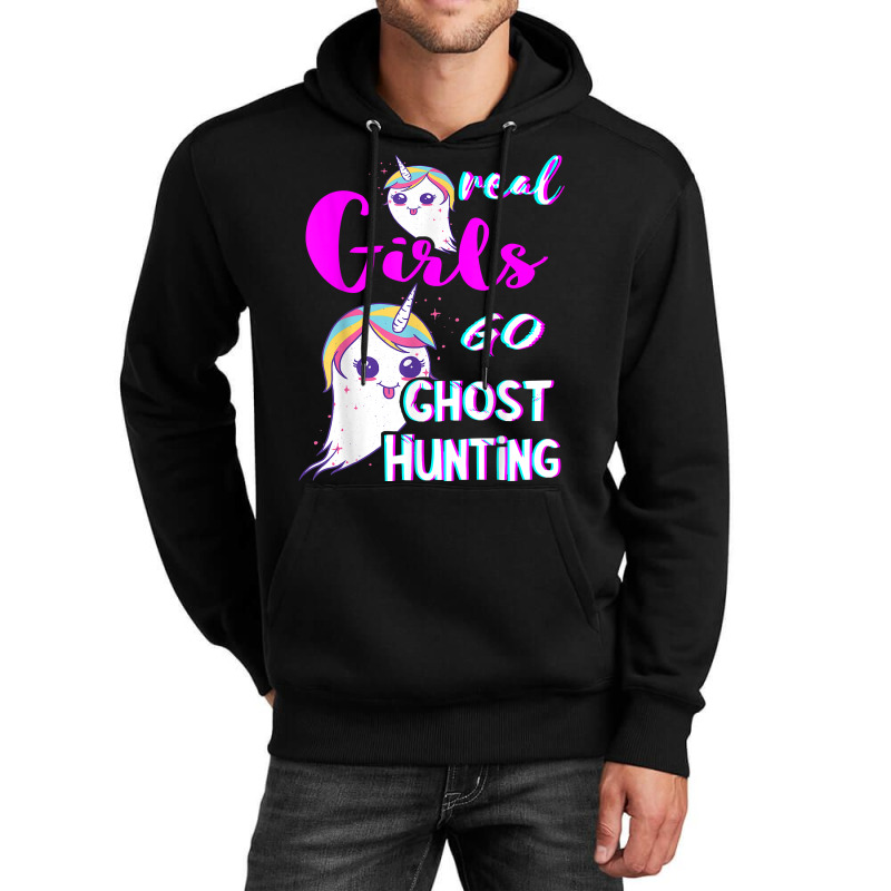 Real Girls Go Ghost Hunting Paranormal Unicorn Ghost Hunter Unisex Hoodie | Artistshot