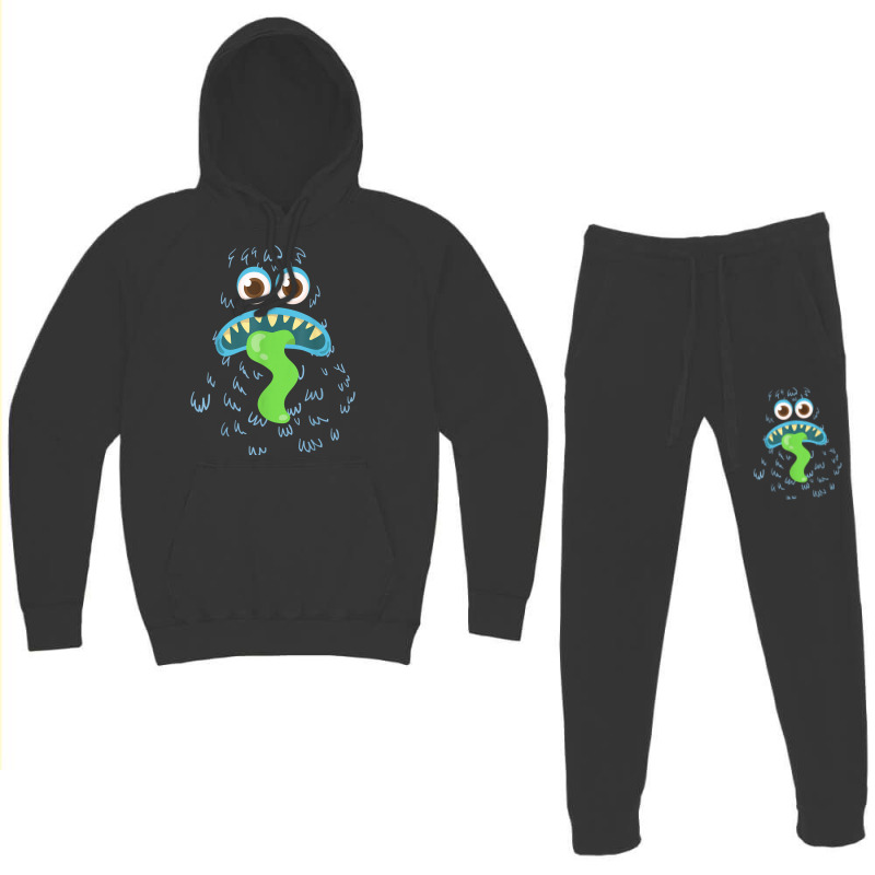 Funny Green Tongue Monster Easy Halloween Costume Creature Hoodie & Jogger Set | Artistshot