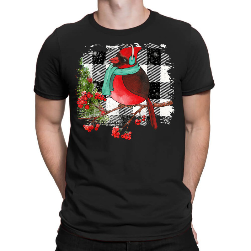 Red Cardinal Bird Winter Christmas Bird Lover Birdwatching T-shirt | Artistshot