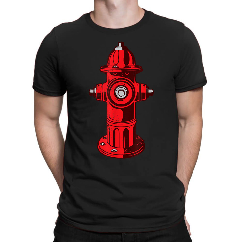 Red Graphic Fire Hydrant Firefighter Work Tee T-shirt | Artistshot