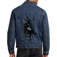 Hannibal Lecter N B C Stag Antlers Lamb Men Denim Jacket | Artistshot