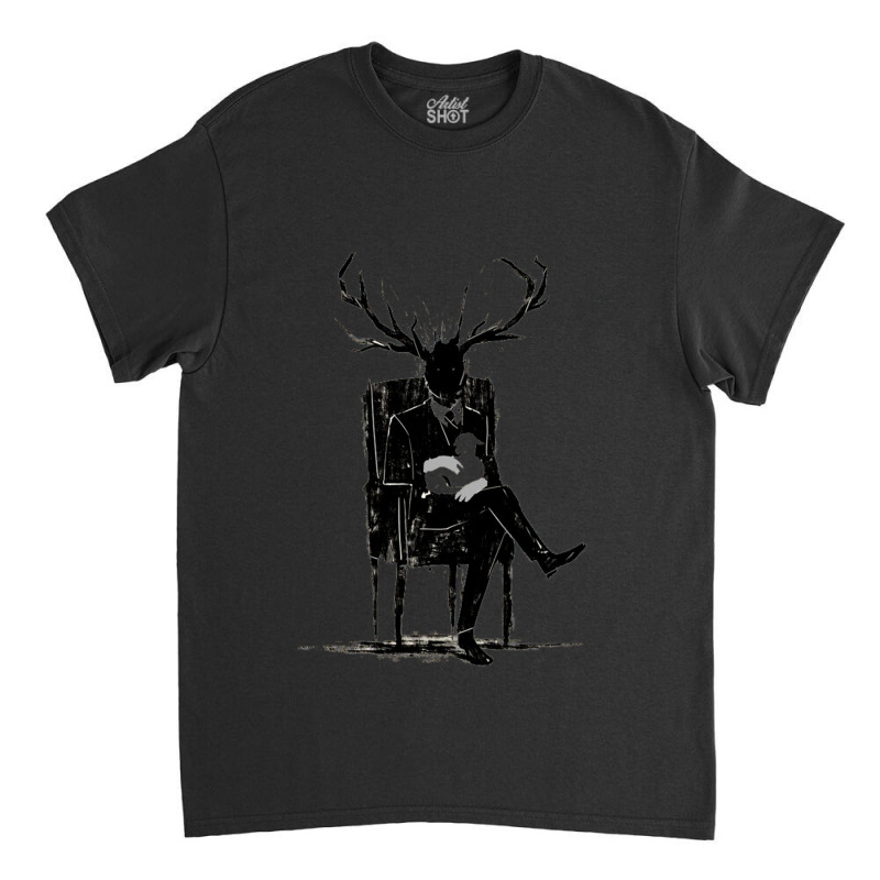 Hannibal Lecter N B C Stag Antlers Lamb Classic T-shirt by cm-arts | Artistshot