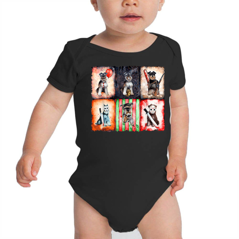 Ads Schnauzer Horror Halloween Baby Bodysuit | Artistshot