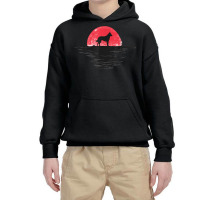 Belgian Malinois Japanese Sunset Retro Dog Red Youth Hoodie | Artistshot