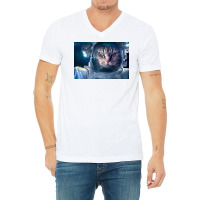 Cat. Astronauts,  Space, Stars, Astronaut, Galaxy, Moon, Planets, Cool V-neck Tee | Artistshot