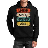 11 Years Old Gift Legend Since September 2011 11th Birthday Unisex Hoodie | Artistshot