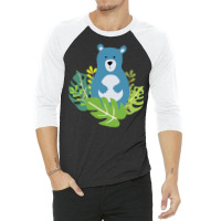 Wild Bear T  Shirtcute Bear In The Forest T  Shirt 3/4 Sleeve Shirt | Artistshot