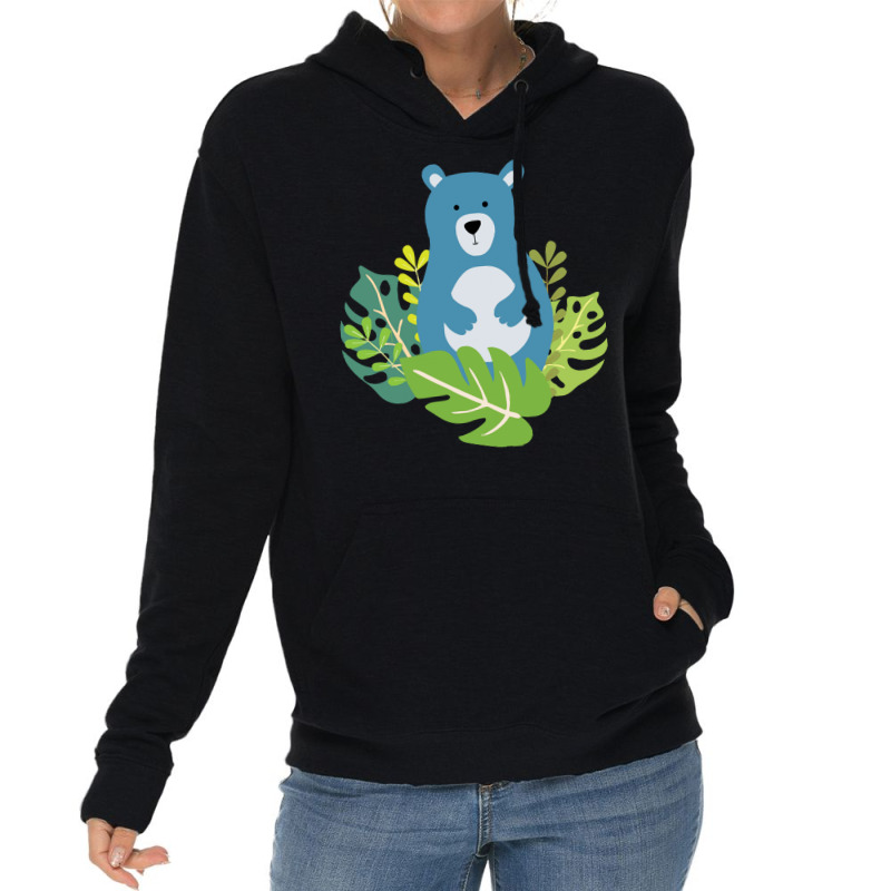 Wild Bear T  Shirtcute Bear In The Forest T  Shirt Lightweight Hoodie | Artistshot