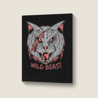 Wild Cat T  Shirt Wild Cat T  Shirt Portrait Canvas Print | Artistshot