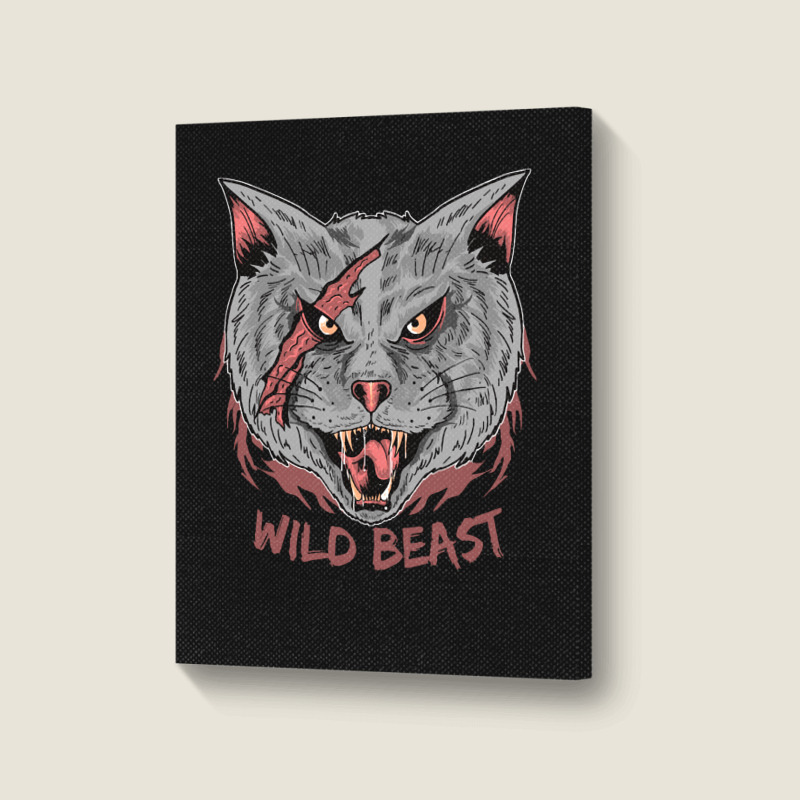 Wild Cat T  Shirt Wild Cat T  Shirt Portrait Canvas Print | Artistshot