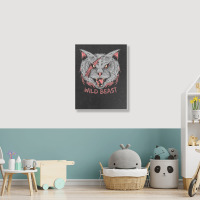 Wild Cat T  Shirt Wild Cat T  Shirt Portrait Canvas Print | Artistshot