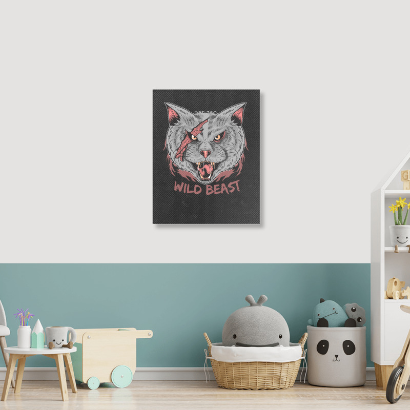 Wild Cat T  Shirt Wild Cat T  Shirt Portrait Canvas Print | Artistshot